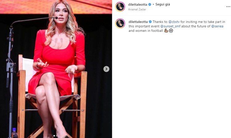 Diletta Leotta abito rosso